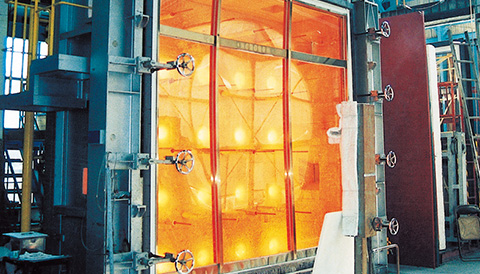Glass fire door resistance test